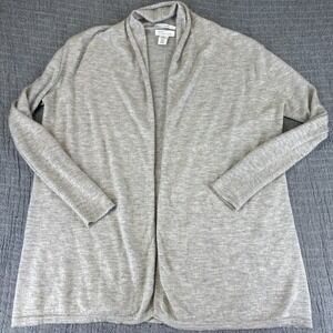 Nordstrom Signature Cream Wool Cashmere Open Front Long Line Cardigan Coat Small